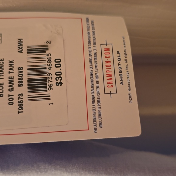 CHAMPION BRAND SIGNATURE MEN'S BLUE TANK TOP SIZE MEDIUM - Picture 4 of 12